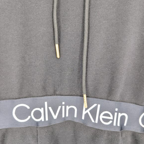 Calvin Klein Black Hoodie Short Sleeve Mini Dress with Pockets - Size M - GUC - Picture 13 of 13